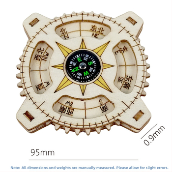 Дървен комплект за направи си сам компас за деца — STEM образователна играчка, подходящ за деца 7–14 г., развива ръчно-очна координация и когнитивни умения