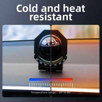 Automobilinis kompasas su nuolydžio matavimo funkcija, nešiojamas, šviesos, metalinis korpusas