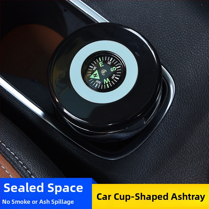 Sõiduki tuhapott metallilise sisekujundusega, mudel 00, tootekood 004, kaubamärk Bjd; sobib autosse, koju ja avalikku kohta.