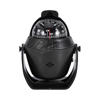 Jūras kompass ar magnētiskās deklinācijas regulēšanu un LED nakts gaismu ārējai lietošanai