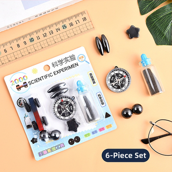 Комплект за научни експерименти с магнит и компас — образователна физика, интерактивна играчка за деца 7–14 години