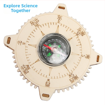 Дървен DIY комплект за научни експерименти за деца — малък технологичен проект, неелектрически, мултифункционален, за 7–14 години.