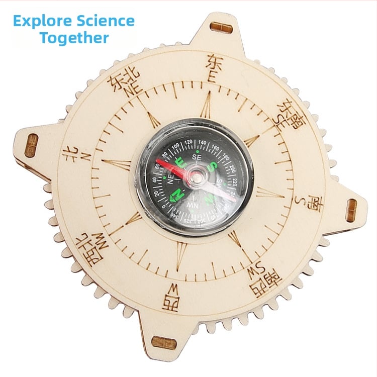 Дървен DIY комплект за научни експерименти за деца — малък технологичен проект, неелектрически, мултифункционален, за 7–14 години.