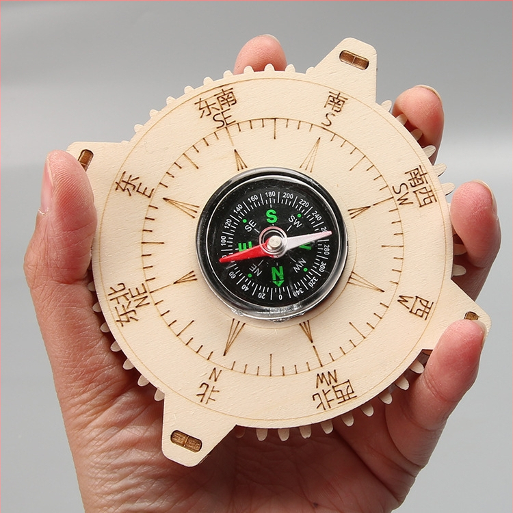 Дървен DIY комплект за научни експерименти за деца — малък технологичен проект, неелектрически, мултифункционален, за 7–14 години.