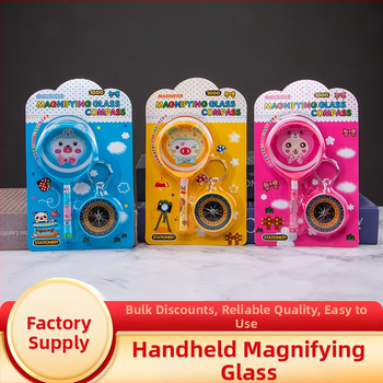 Hariduslik mänguasja: suurenduslupa ja kompassi komplekt – plast, vanus 3–6 aastat, Ze Yu, karp pakend, emotsionaalne, nägemise ja intellekti arendamine
