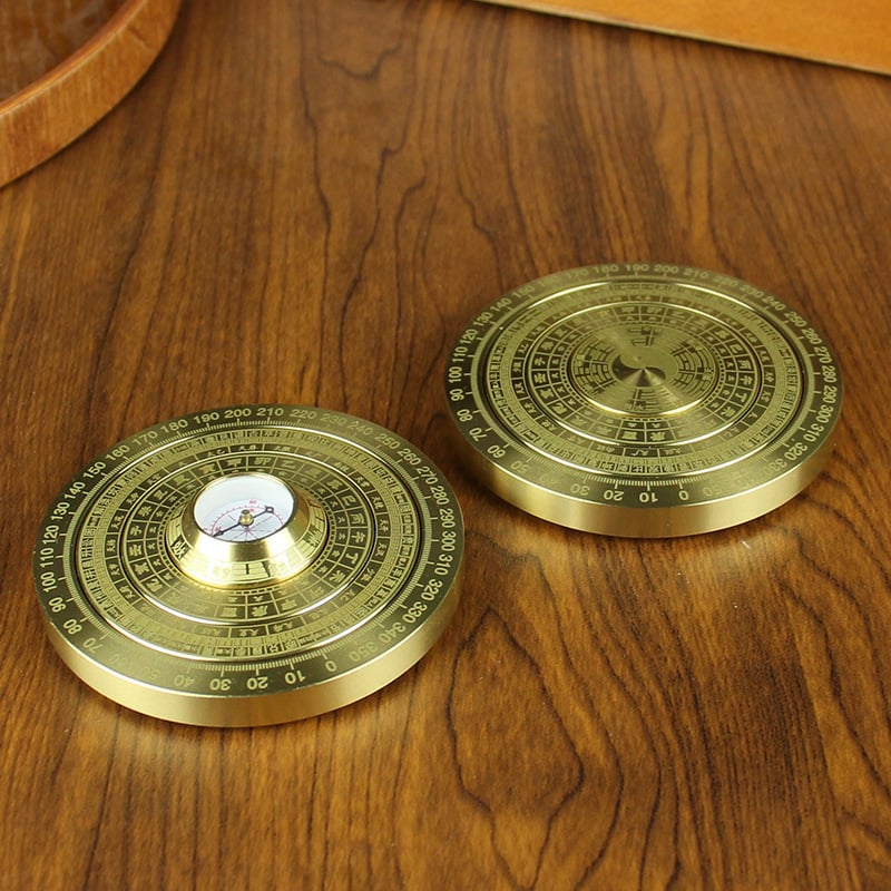 Медна пръстова гироскопна украса Tang Teng, метална конструкция; категория: пръстов гироскоп; материал: мед