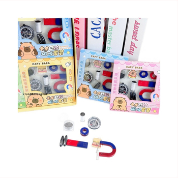 Set educațional cu magnet de direcție pentru fizică — magnet în formă de U pentru experimente, construcție metalică, potrivit pentru 7–14 ani