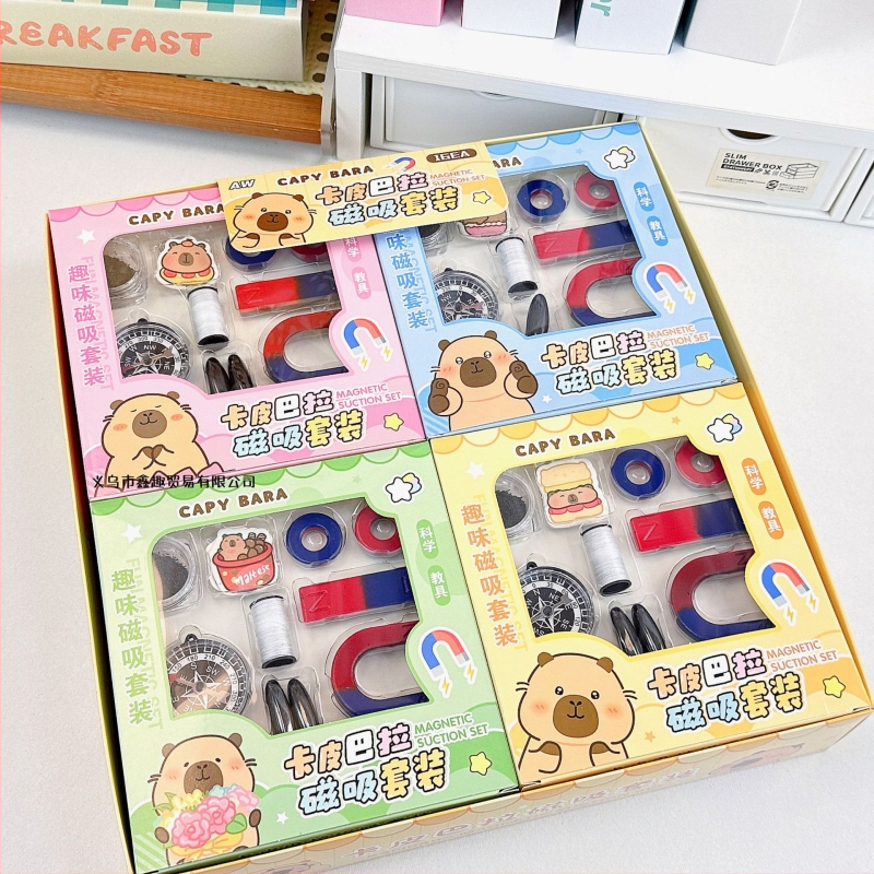 Sada vzdelávacieho magnetického kompasu pre fyziku — magnet v tvare U na experimenty, kovová konštrukcia, vhodné pre 7–14 rokov