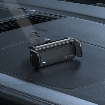 Suport pentru telefon auto cu clemă electrică, montaj pe gură de ventilație, ABS + aliaj de aluminiu