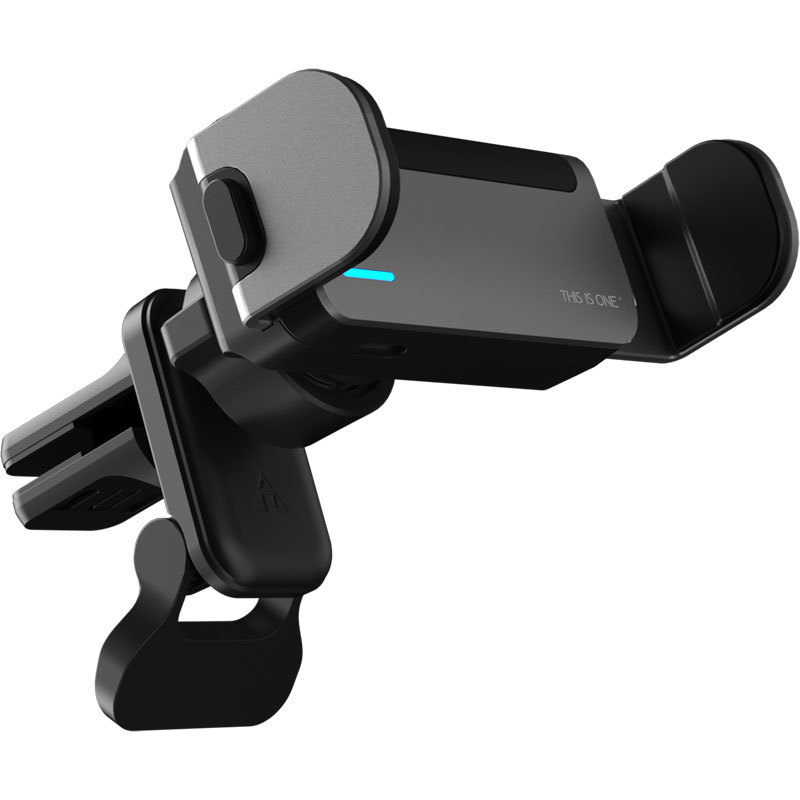 Suport pentru telefon auto cu clemă electrică, montaj pe gură de ventilație, ABS + aliaj de aluminiu