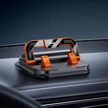 Държател за телефон в кола с въртене на 360° и вакуумна лепяща поставка за таблото — универсална съвместимост