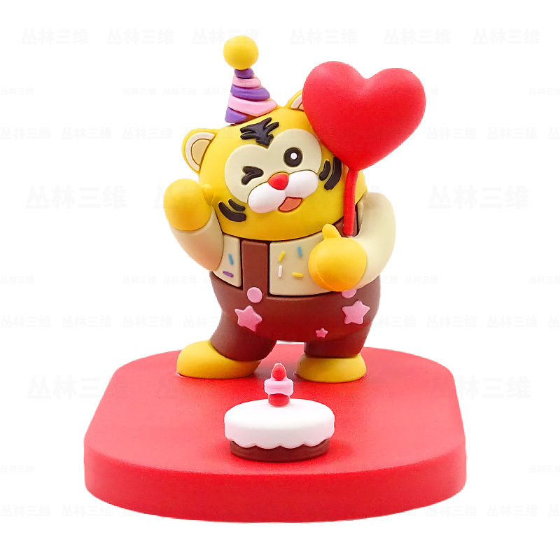 Crtić držač za mobitel, prilagodljiva 3D PVC mekana figura, DIY stolni držač