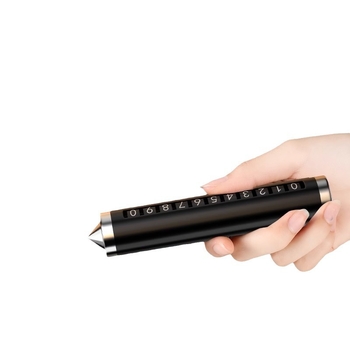 Unelte auto pentru spargere geam cu suport pentru număr de telefon și ciocan de parcare în siguranță — metal, model TCHMPAI-001, Brand Friendly