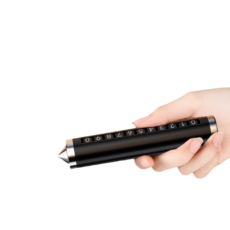 Unelte auto pentru spargere geam cu suport pentru număr de telefon și ciocan de parcare în siguranță — metal, model TCHMPAI-001, Brand Friendly