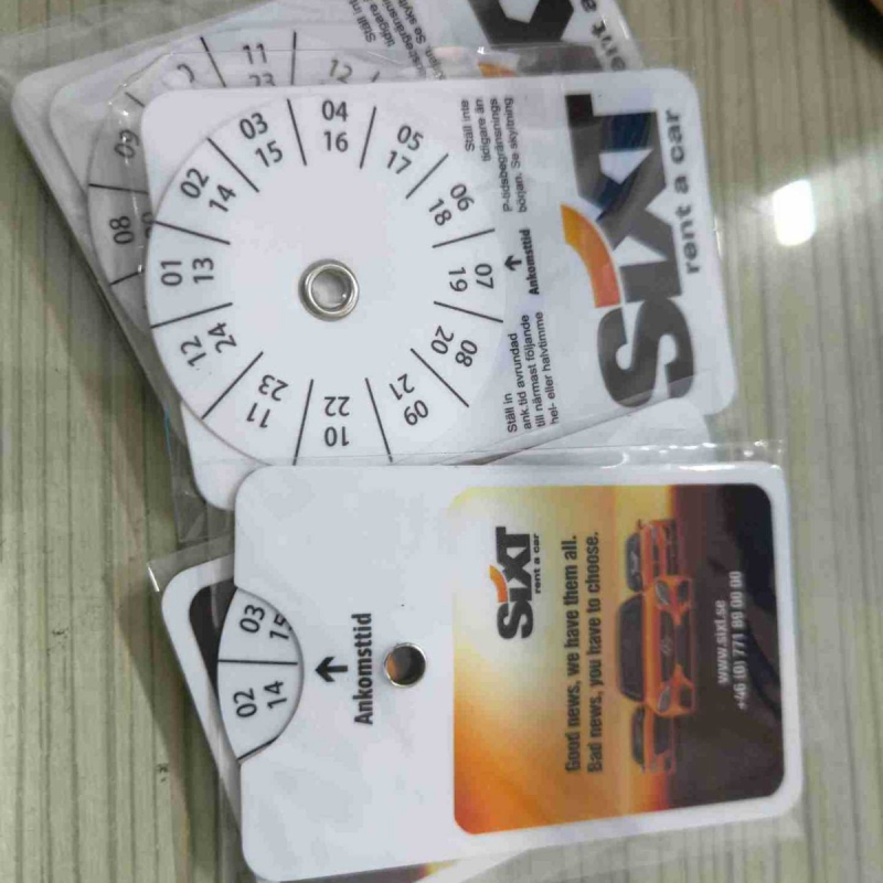 Papír alapú parkolótábla, modell ZF-0120, QR-kód keverési funkcióval, márka: Zhanfu Paper Plastic