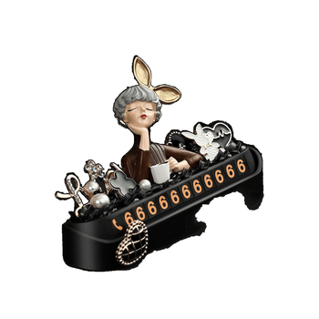 Műanyagból készült ideiglenes parkolási kártya telefonszámmal autóhoz – logó nélküli dekoráció