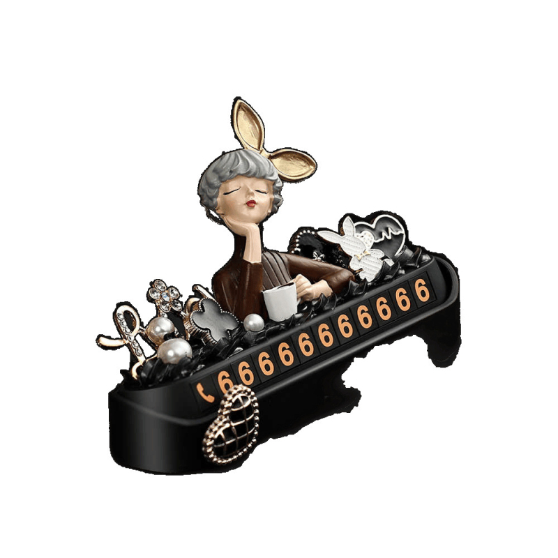 Műanyagból készült ideiglenes parkolási kártya telefonszámmal autóhoz – logó nélküli dekoráció