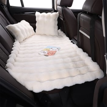 Αναδιπλόμενο κρεβάτι ταξιδιού αυτοκινήτου για πίσω κάθισμα — ύφασμα φλοκίνγκ, ανθεκτικό στη φθορά, αυτόματη πλήρωση, κατάλληλο για όλα τα μοντέλα