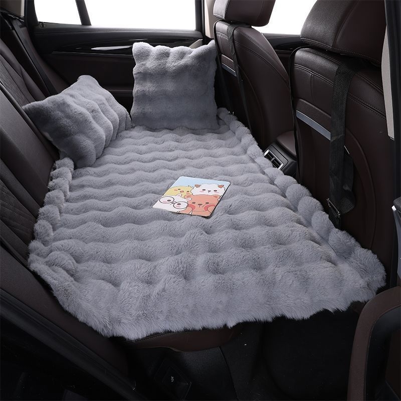 Αναδιπλόμενο κρεβάτι ταξιδιού αυτοκινήτου για πίσω κάθισμα — ύφασμα φλοκίνγκ, ανθεκτικό στη φθορά, αυτόματη πλήρωση, κατάλληλο για όλα τα μοντέλα