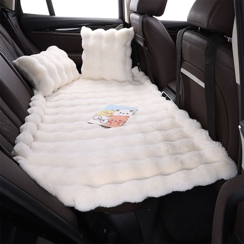 Αναδιπλόμενο κρεβάτι ταξιδιού αυτοκινήτου για πίσω κάθισμα — ύφασμα φλοκίνγκ, ανθεκτικό στη φθορά, αυτόματη πλήρωση, κατάλληλο για όλα τα μοντέλα