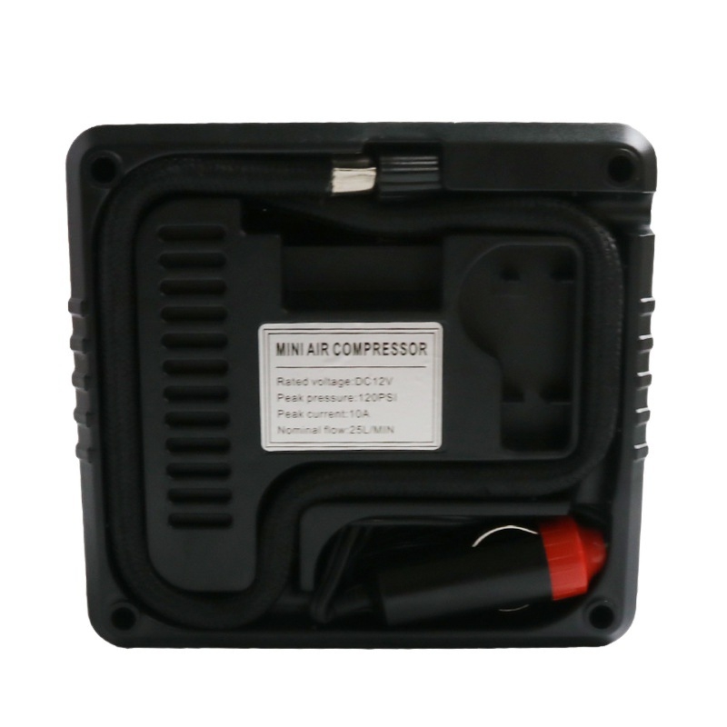 Pompa de aer de urgență pentru mașină, portabilă, cilindru unic, 12V, 120W, alimentare prin brichetă, cablu 280 cm
