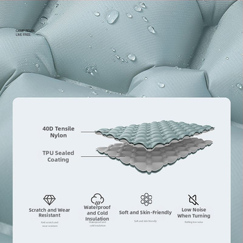 Automatikus felfújható alvómatrac kültéri kempingezéshez — egyszemélyes, nedvességálló, könnyen szállítható, autóhoz szerelhető