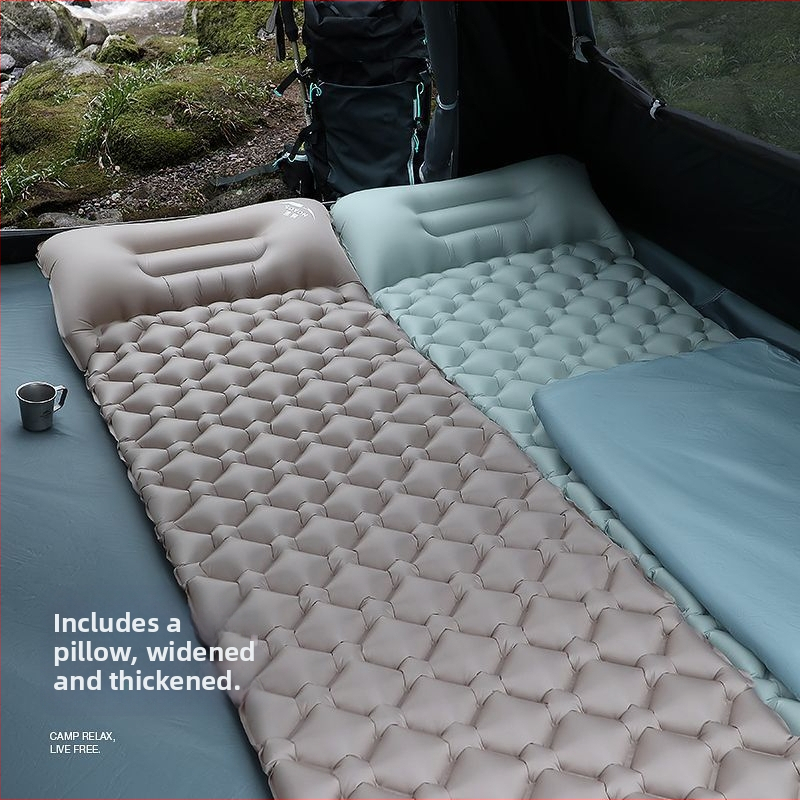 Automatikus felfújható alvómatrac kültéri kempingezéshez — egyszemélyes, nedvességálló, könnyen szállítható, autóhoz szerelhető