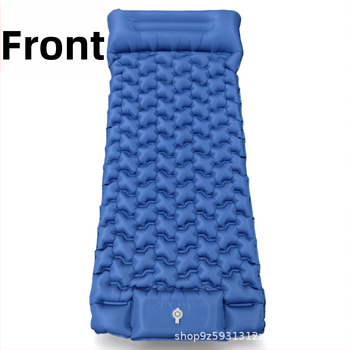 Felfújható kemping matrac beépített pumpával, nedvességálló felülettel, kétszintes kialakítás, kézi felfújás, maximális teher 200 kg, súly 960 g