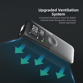 Pompă de aer pentru mașină cu un cilindru, alimentare fără fir, 5V, debit de aer 25 L/min, autonomie peste 20 de minute