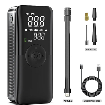 Pompă de aer pentru mașină cu un cilindru, alimentare fără fir, 5V, debit de aer 25 L/min, autonomie peste 20 de minute