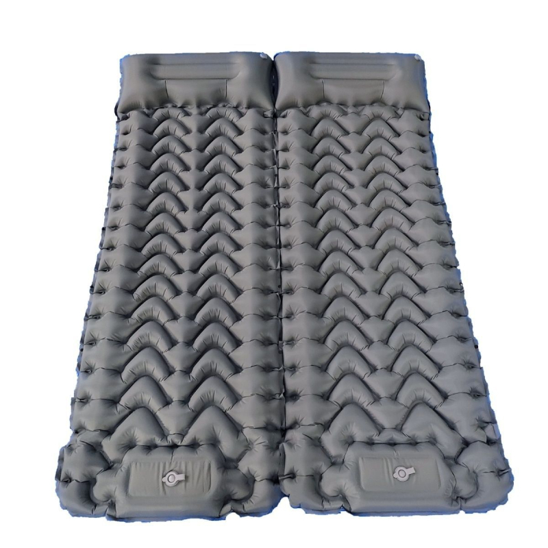 Lábbal működtethető felfújható matrac kempingezéshez, nedvességálló autós matrac egy személyre, összecsukható és hordozható