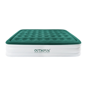 Outafun automatikus önfújású felfújható ágy kempingezéshez – hordozható összecsukható, flockos felület, 8,4 kg, max terhelés 400 kg