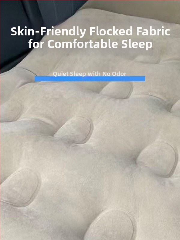 Autóba illeszkedő, pneumatikus matrac kanapé PVC flocking borítással, kempingezéshez, méretek 190×100 cm, súly 3,2 kg, teherbírás 300 kg