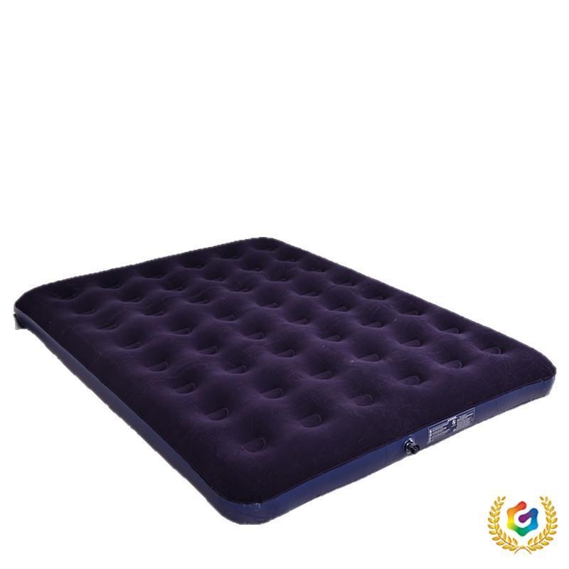 PVC-felfújható matrac vastag flockos felülettel, összecsukható otthoni és kemping használatra