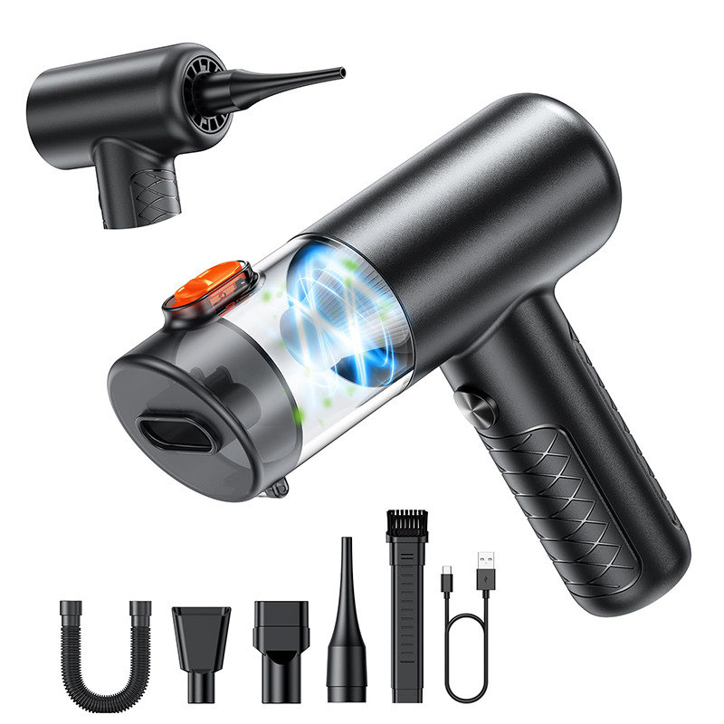 Φορητή ασύρματη σκούπα αυτοκινήτου, ισχυρή απορρόφηση 20000 Pa, είσοδος ισχύος 25 W, διάρκεια μπαταρίας 17–38 λεπτά, HEPA φίλτρο