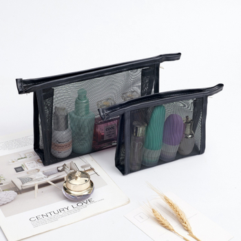 Geantă de machiaj, model din plasă ușoară de lux, cub din nailon, pentru mașină, ideală pentru călătorii
