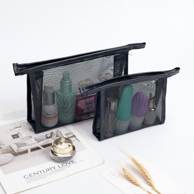 Geantă de machiaj, model din plasă ușoară de lux, cub din nailon, pentru mașină, ideală pentru călătorii