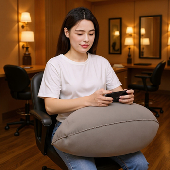 Gaisa spilvens mēness formas auto un birojā — PVC flocking, biezums 0,4 cm, svars 180 g