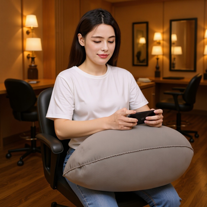 Gaisa spilvens mēness formas auto un birojā — PVC flocking, biezums 0,4 cm, svars 180 g