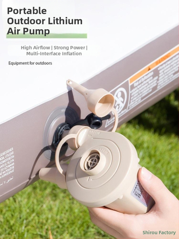 Pompa de aer USB pentru saltele gonflabile și perne de camping – utilizare în exterior, mai mult de două cilindri, 220W, lumină de avertizare, afișaj tip indicator