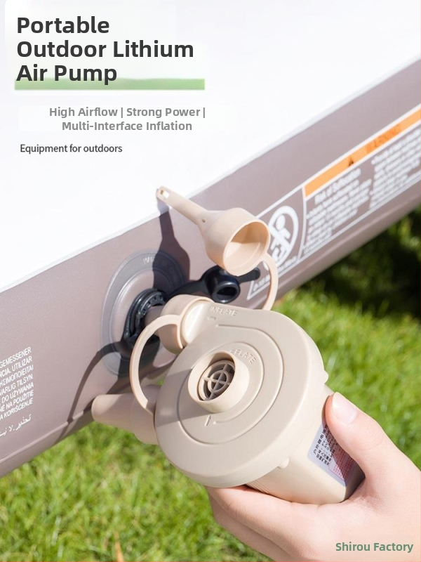 Pompa de aer USB pentru saltele gonflabile și perne de camping – utilizare în exterior, mai mult de două cilindri, 220W, lumină de avertizare, afișaj tip indicator