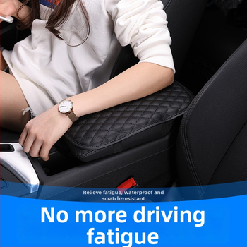 Universaalne nahast käetoeala kate auto keskconsoolile koos paigaldustoetusega