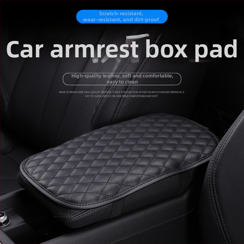 Universaalne nahast käetoeala kate auto keskconsoolile koos paigaldustoetusega