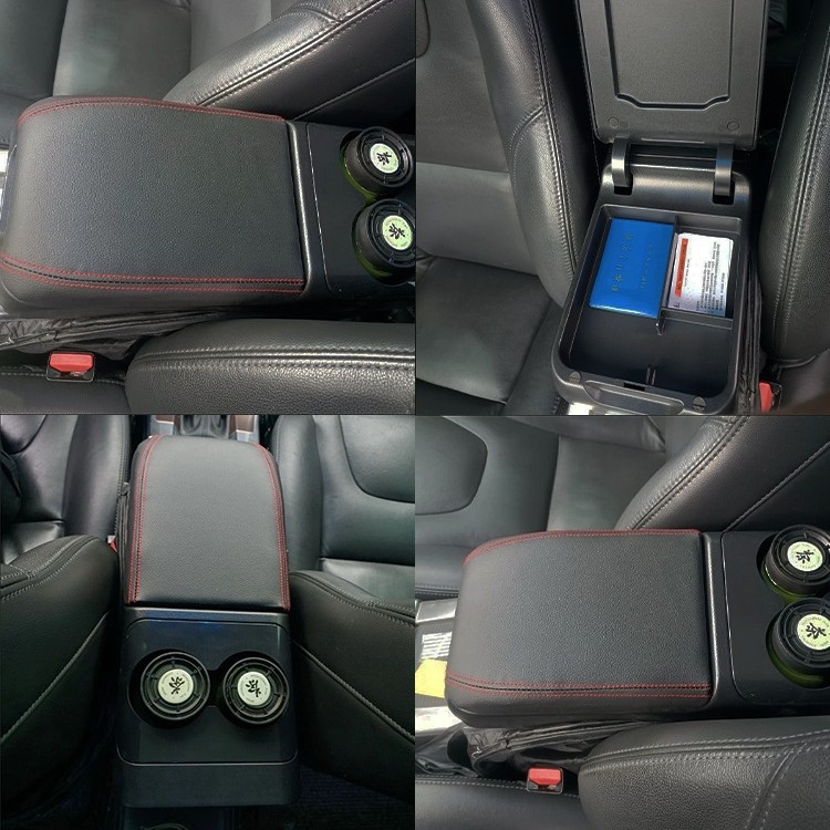 Automobilio porankio dėžutė su dangteliu, universali išplėsta porankio laikiklis, saugojimo dėžutė, aukštinimo pagalvė, centrinis porankis