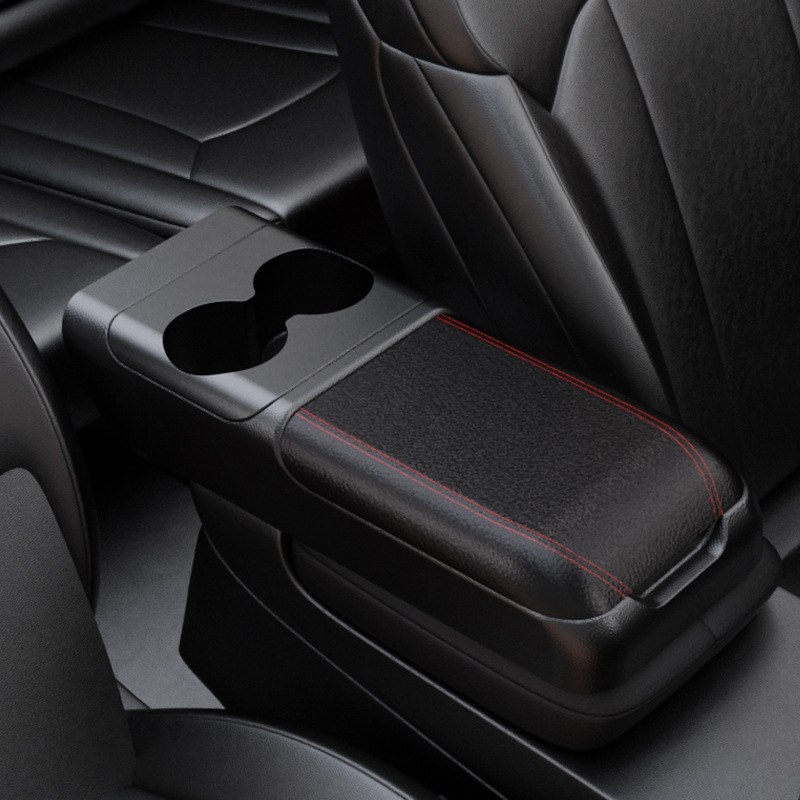Automobilio porankio dėžutė su dangteliu, universali išplėsta porankio laikiklis, saugojimo dėžutė, aukštinimo pagalvė, centrinis porankis