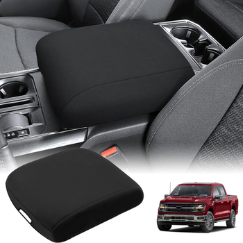 Centrinė rankos laikiklio dangtelis Ford F-150/F-250 Raptor (2015-2024) — mikropluošto oda, suderintas su centrine konsole, pritaikomas