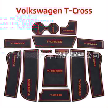 Unutarnji organizator automobila za Volkswagen T-Cross, držač za čašu i prostor za pohranu, PVC materijal, zaštita od prašine, protuklizni sloj, prilagodba i tisk logotipa dostupni