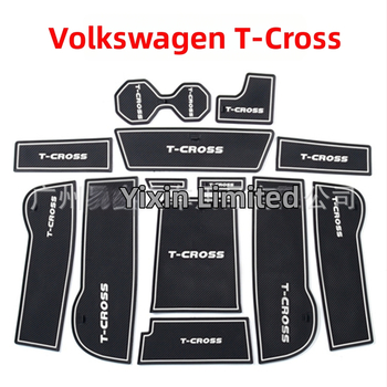 Unutarnji organizator automobila za Volkswagen T-Cross, držač za čašu i prostor za pohranu, PVC materijal, zaštita od prašine, protuklizni sloj, prilagodba i tisk logotipa dostupni