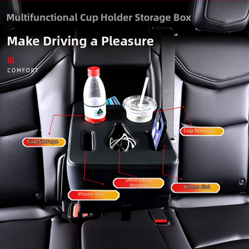 Automobilio galinio centro porankio saugojimo dėžutė — oda, universalus suderinamumas, modelis Rear Center Cushion 001, pritaikoma