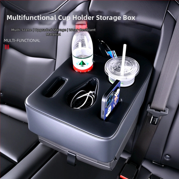 Automobilio galinio centro porankio saugojimo dėžutė — oda, universalus suderinamumas, modelis Rear Center Cushion 001, pritaikoma